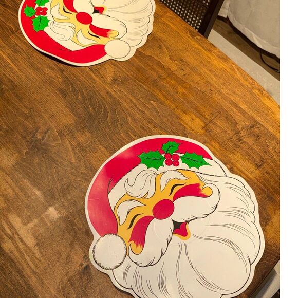 Vintage 90's Santa Placemat Christmas Town and Country Linen Vinyl 1994 - Picture 13 of 15